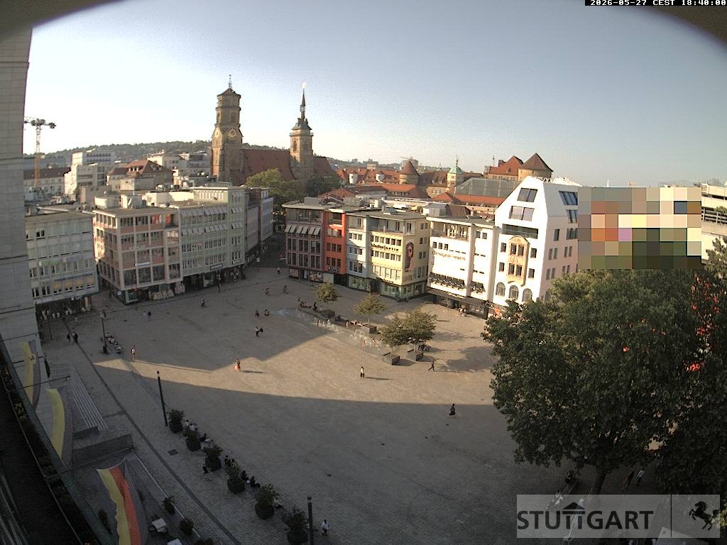 Archived image Webcam Stuttgart at the Market Square
