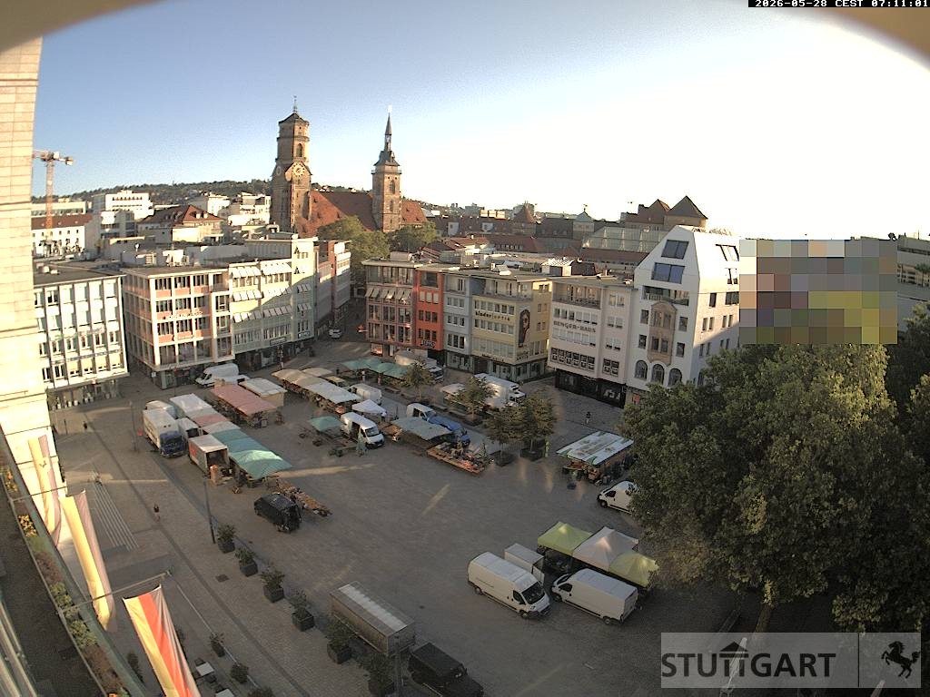 Archiv Foto Webcam Stuttgart: Marktplatz