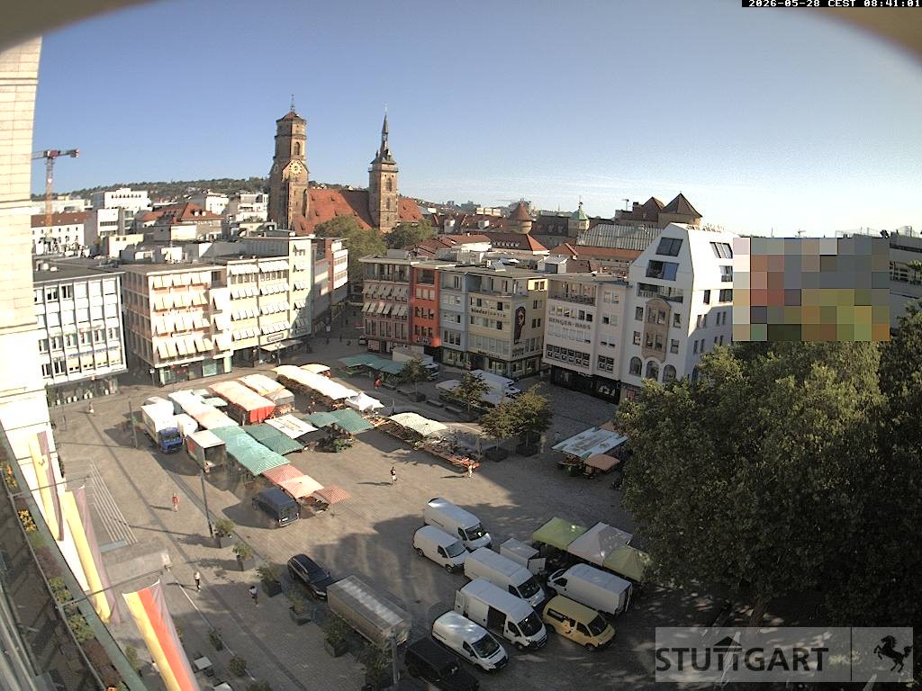 Archiv Foto Webcam Stuttgart: Marktplatz