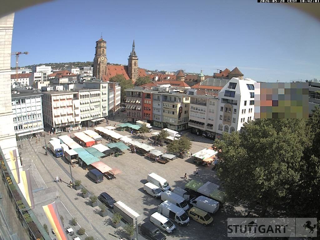 Archiv Foto Webcam Stuttgart: Marktplatz