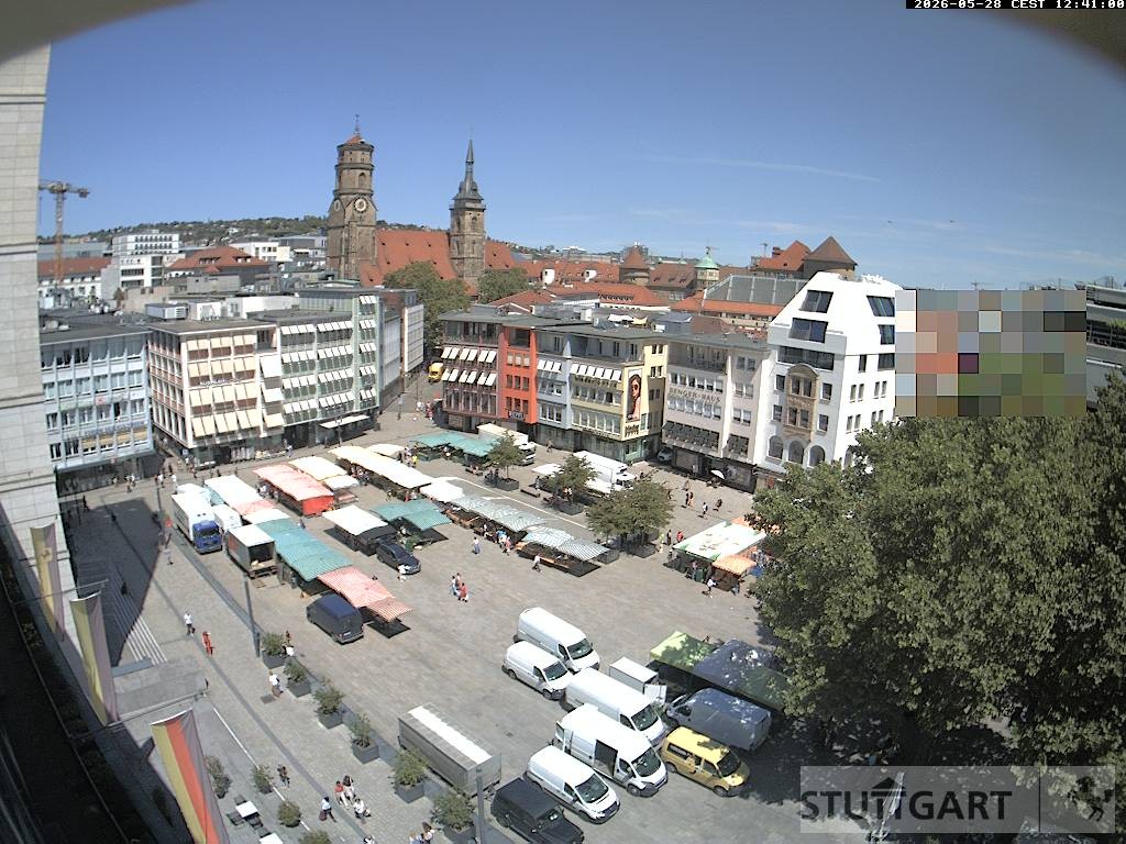 Archiv Foto Webcam Stuttgart: Marktplatz