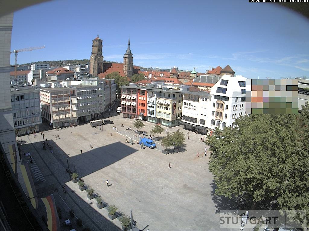 Archived image Webcam Stuttgart at the Market Square