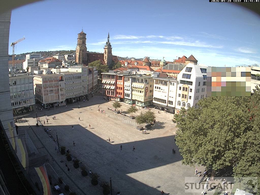 Archived image Webcam Stuttgart at the Market Square
