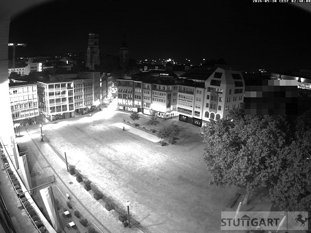 Archived image Webcam Stuttgart at the Market Square