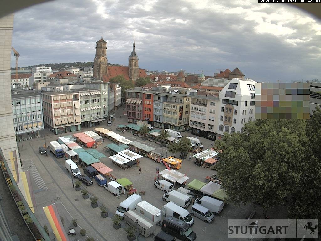 Archiv Foto Webcam Stuttgart: Marktplatz