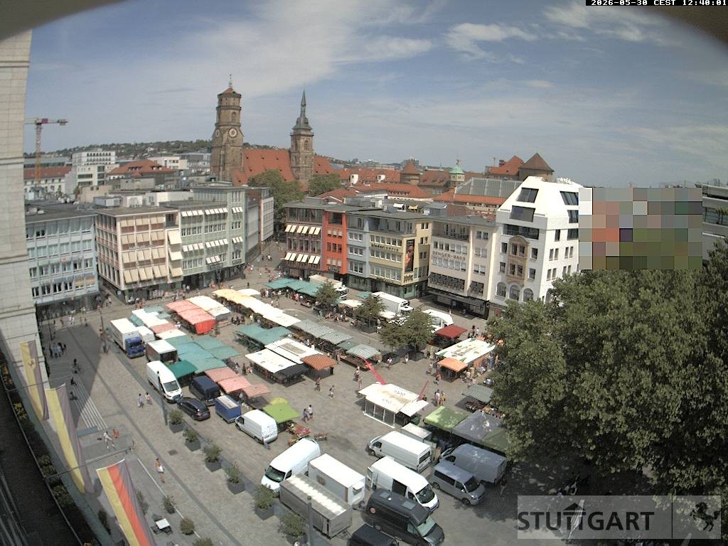 Archiv Foto Webcam Stuttgart: Marktplatz