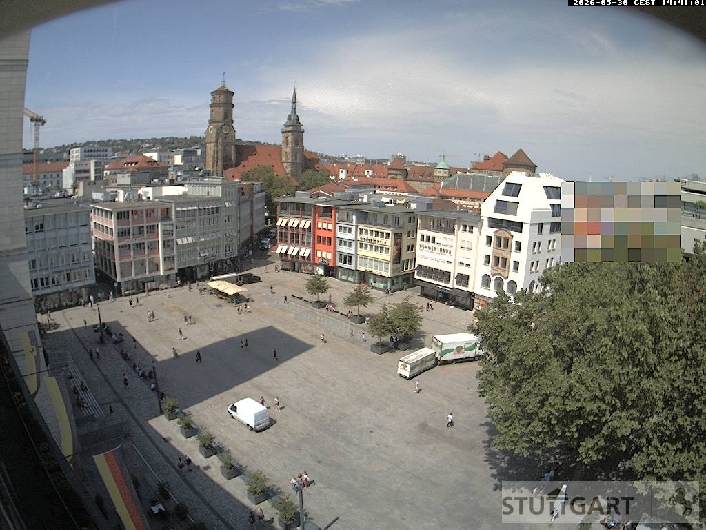 Archived image Webcam Stuttgart at the Market Square