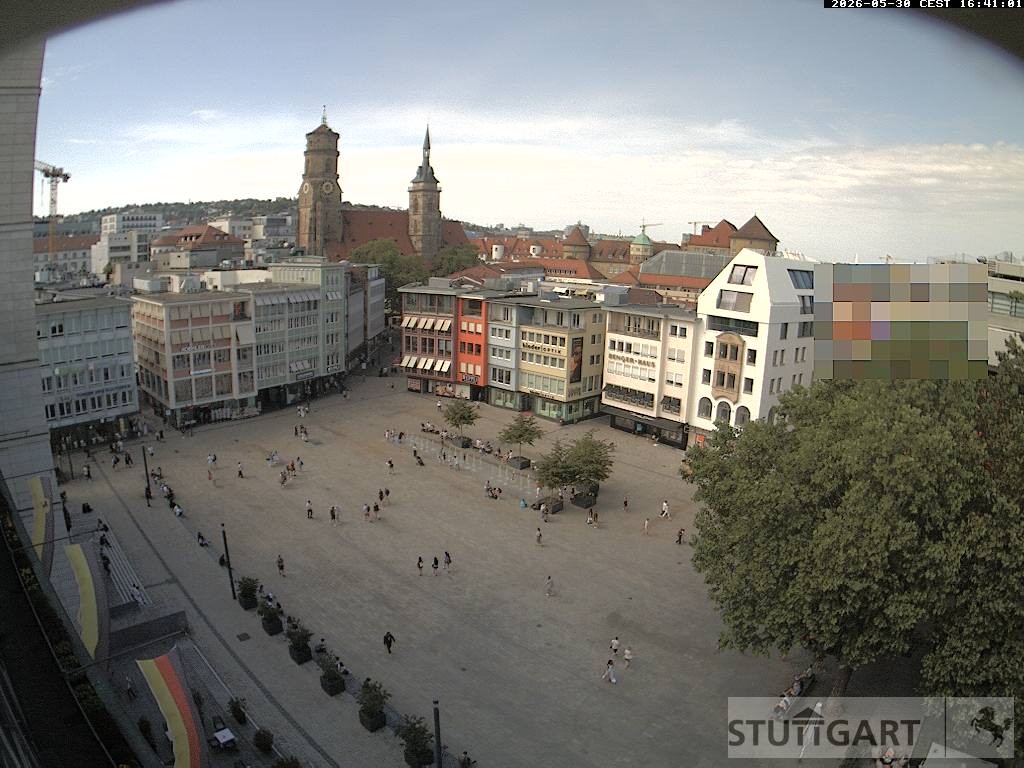Archived image Webcam Stuttgart at the Market Square