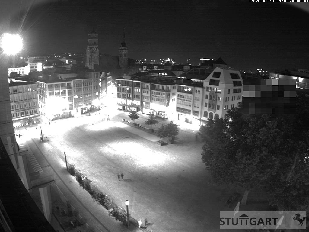 Archived image Webcam Stuttgart at the Market Square
