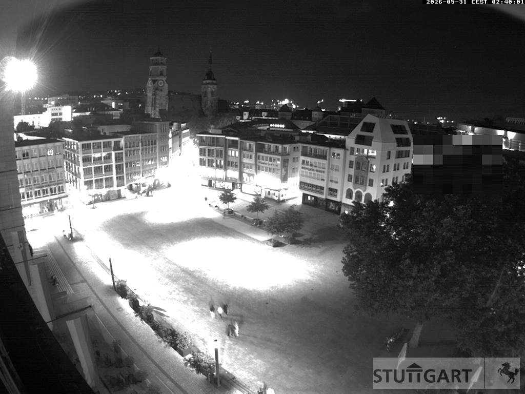 Archived image Webcam Stuttgart at the Market Square