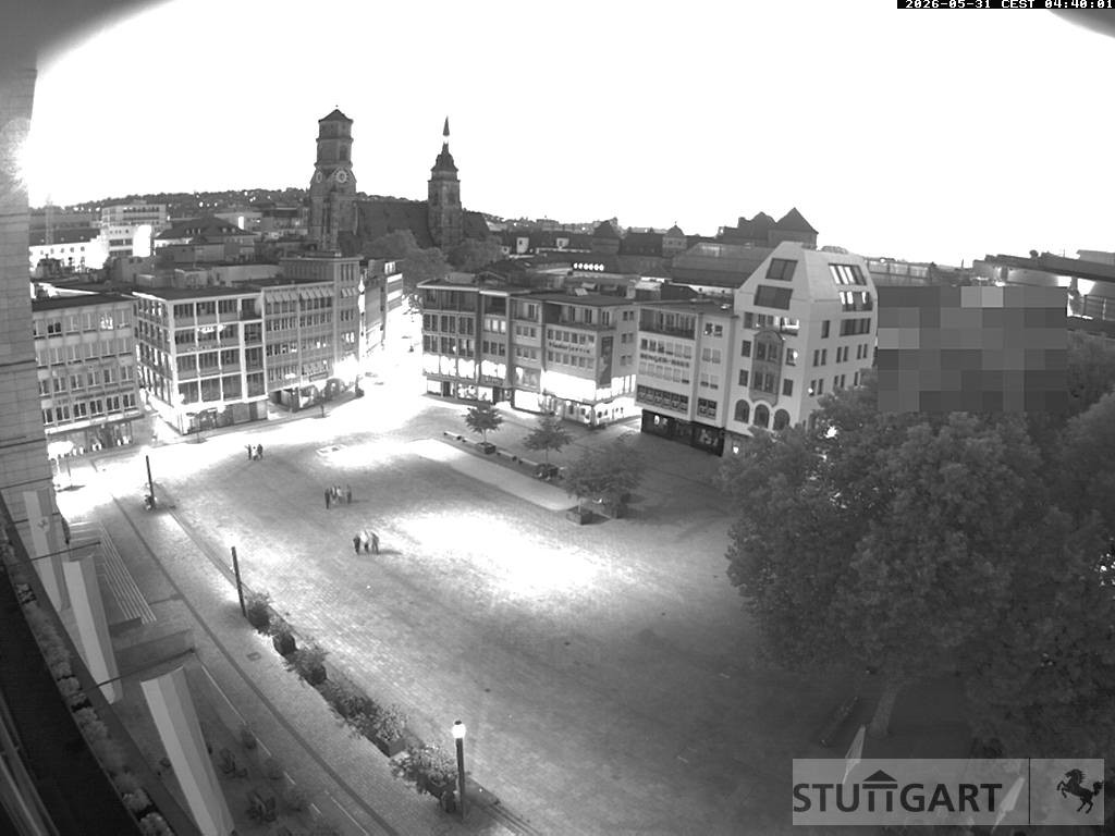 Archived image Webcam Stuttgart at the Market Square