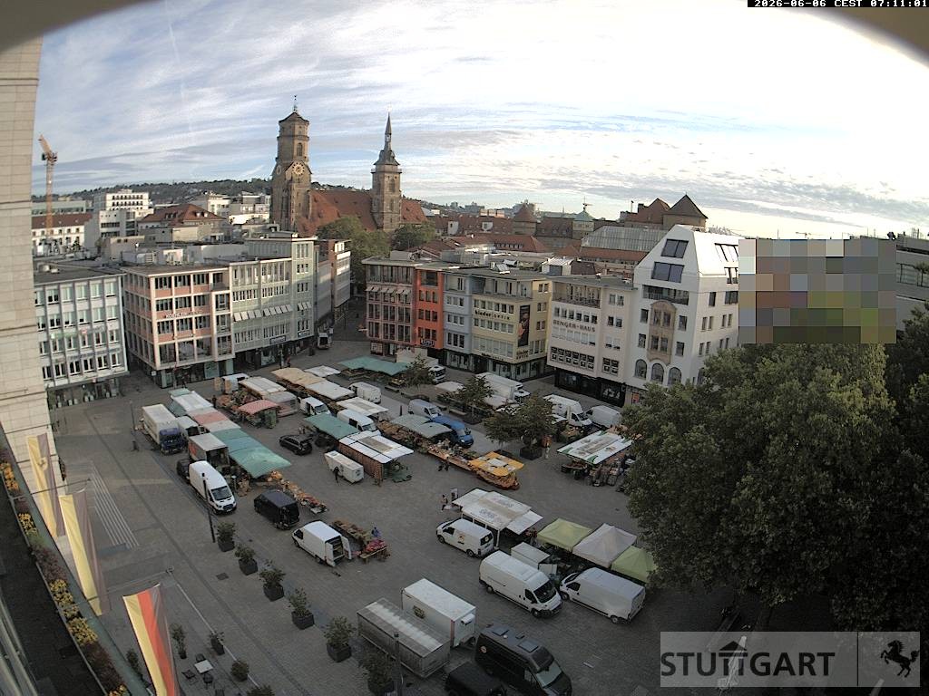 Archiv Foto Webcam Stuttgart: Marktplatz