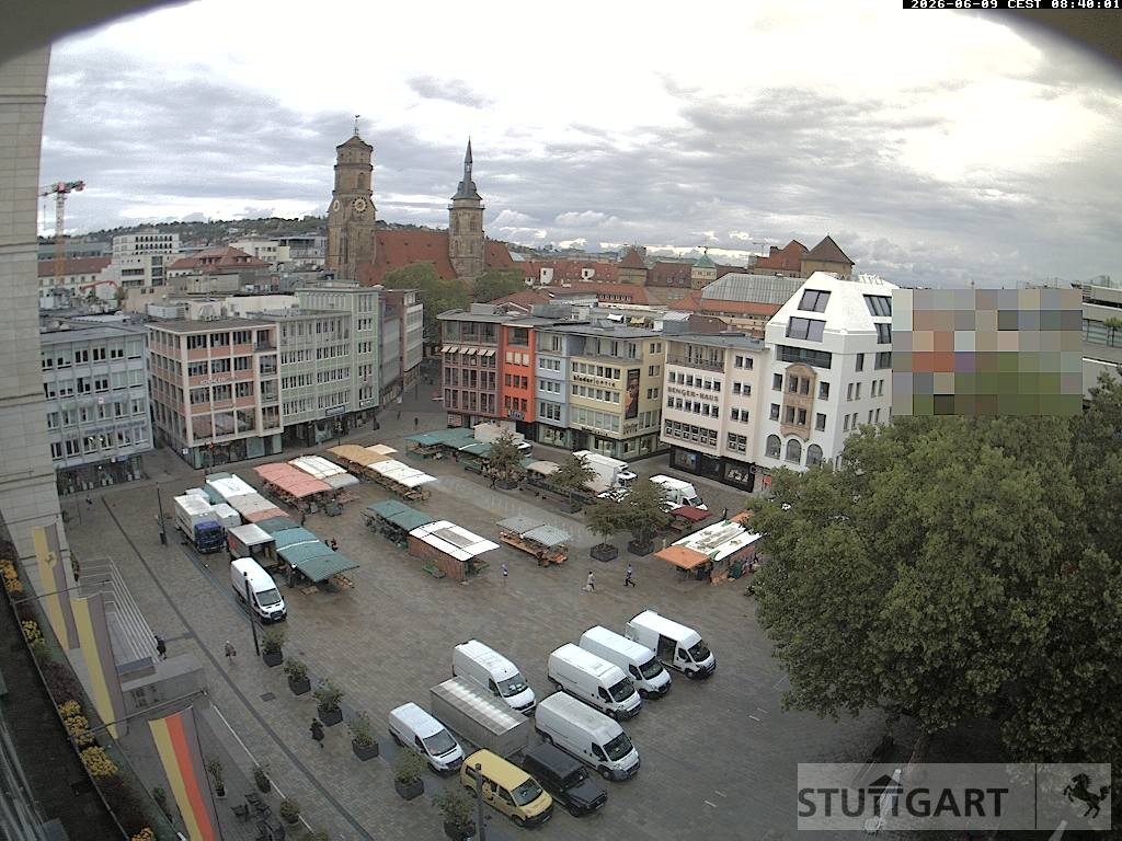 Archiv Foto Webcam Stuttgart: Marktplatz