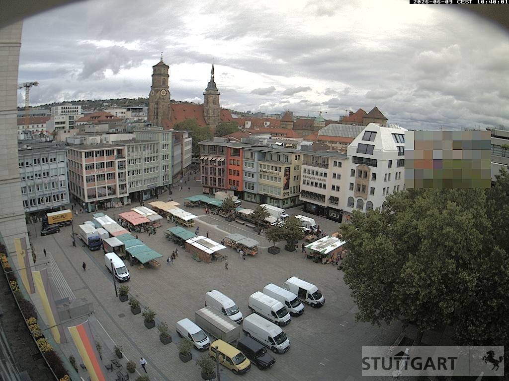 Archiv Foto Webcam Stuttgart: Marktplatz