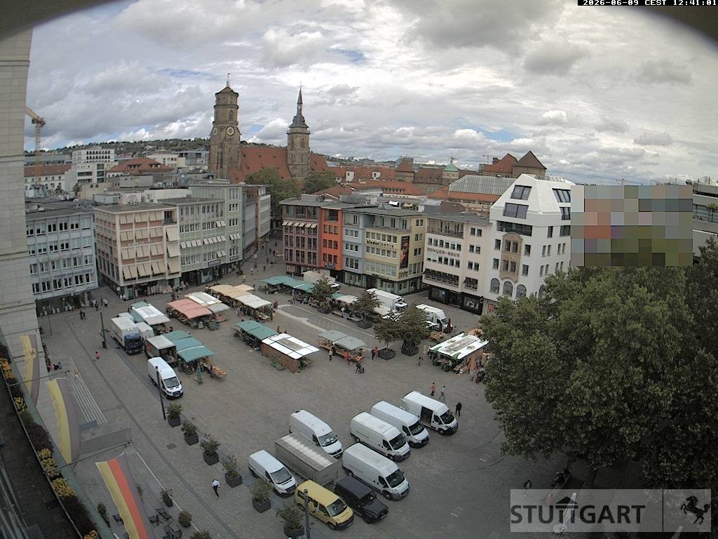 Archiv Foto Webcam Stuttgart: Marktplatz