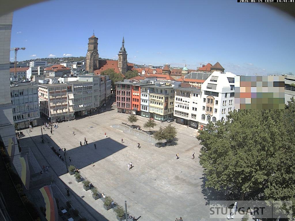 Archived image Webcam Stuttgart at the Market Square