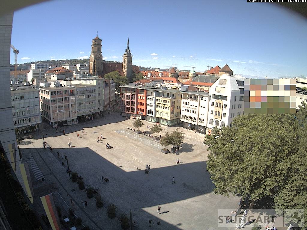 Archived image Webcam Stuttgart at the Market Square