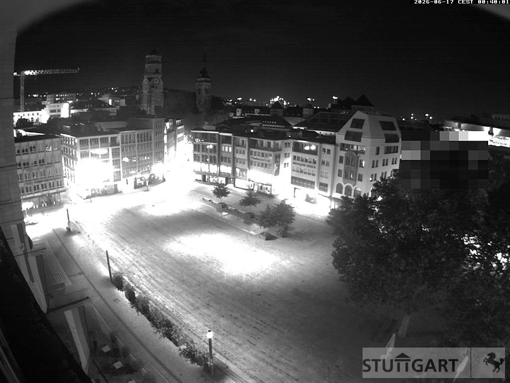 Archived image Webcam Stuttgart at the Market Square