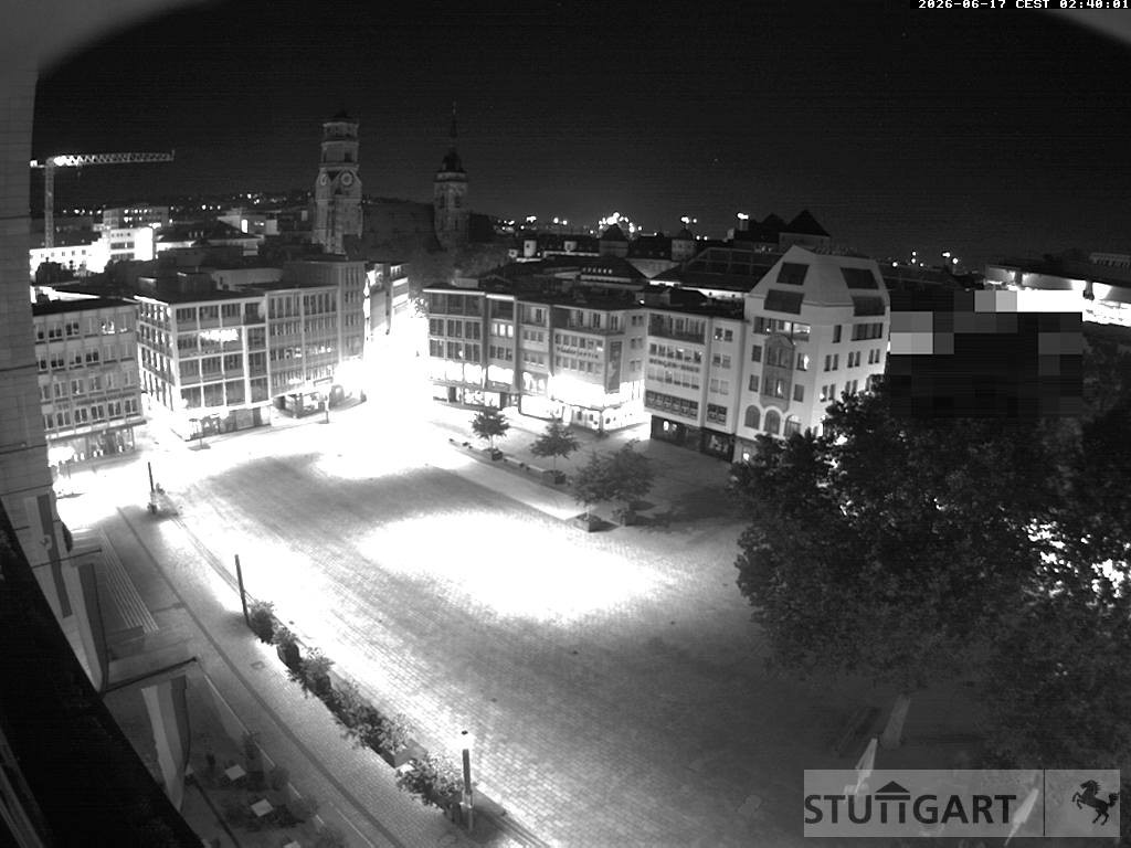 Archived image Webcam Stuttgart at the Market Square