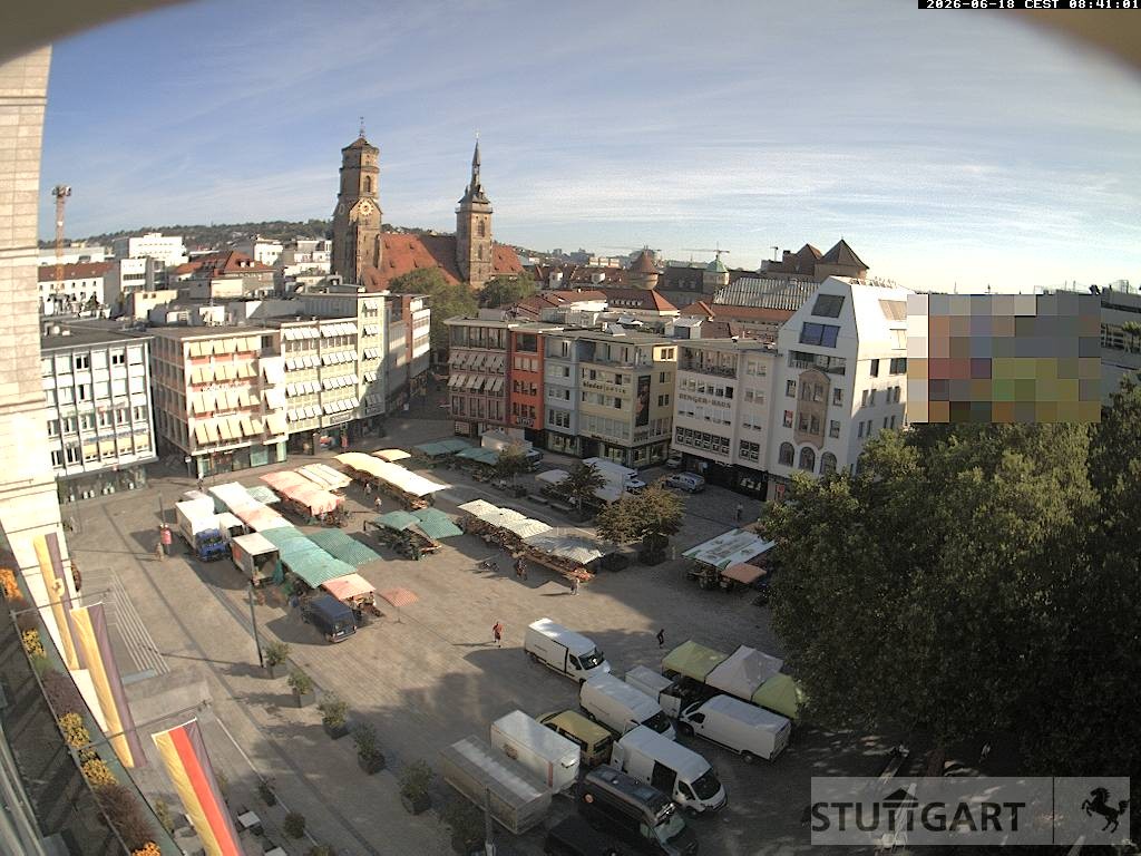 Archiv Foto Webcam Stuttgart: Marktplatz