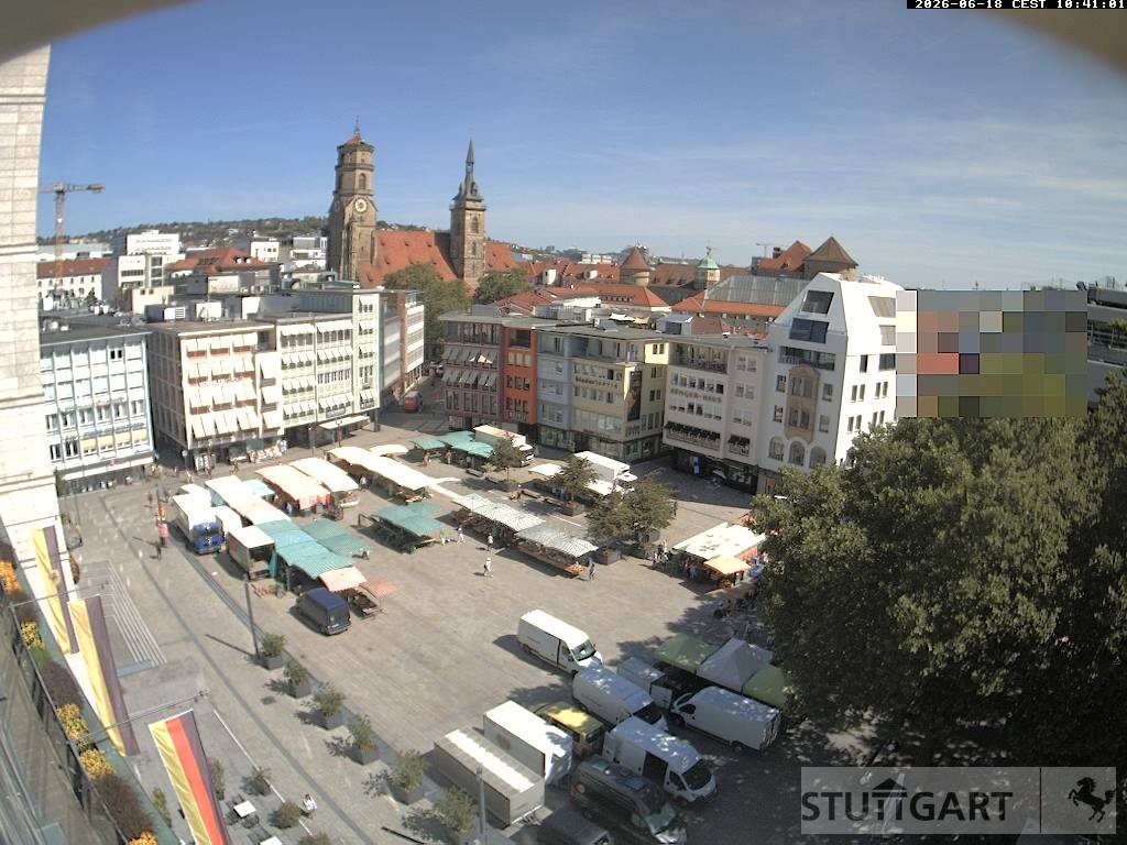 Archiv Foto Webcam Stuttgart: Marktplatz