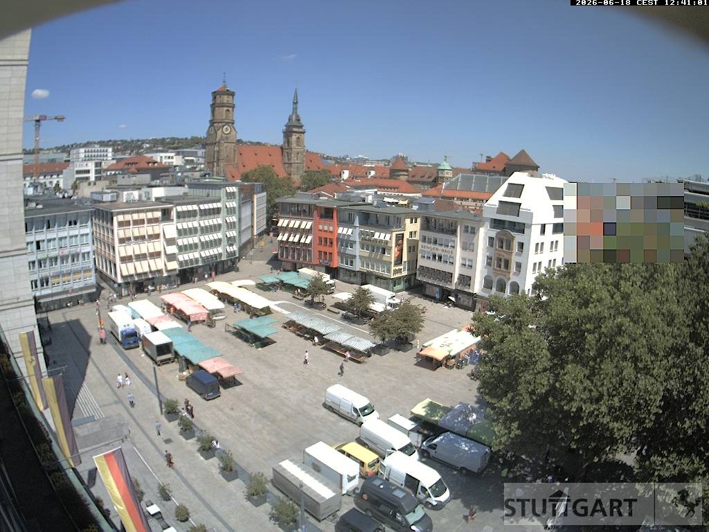 Archiv Foto Webcam Stuttgart: Marktplatz