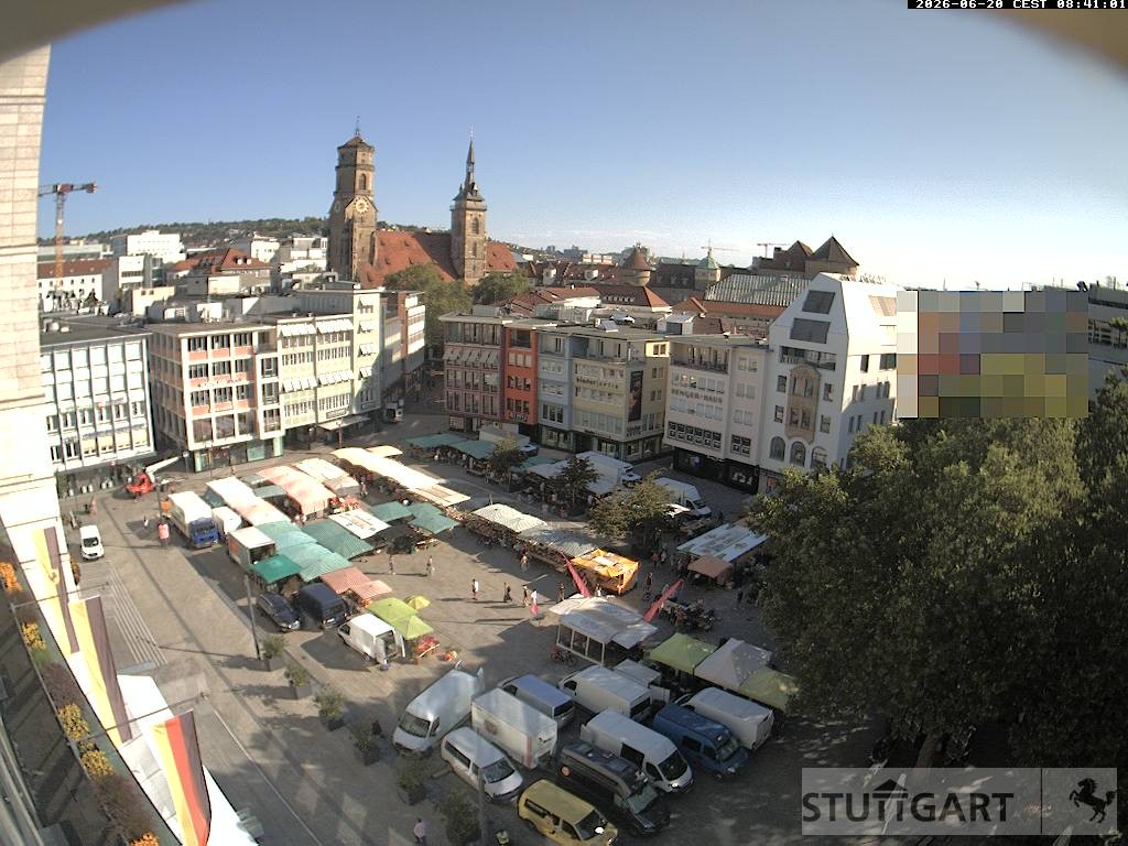 Archiv Foto Webcam Stuttgart: Marktplatz