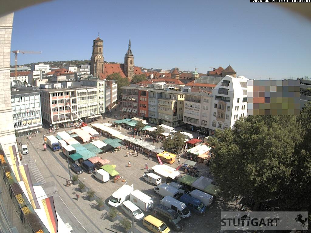 Archiv Foto Webcam Stuttgart: Marktplatz
