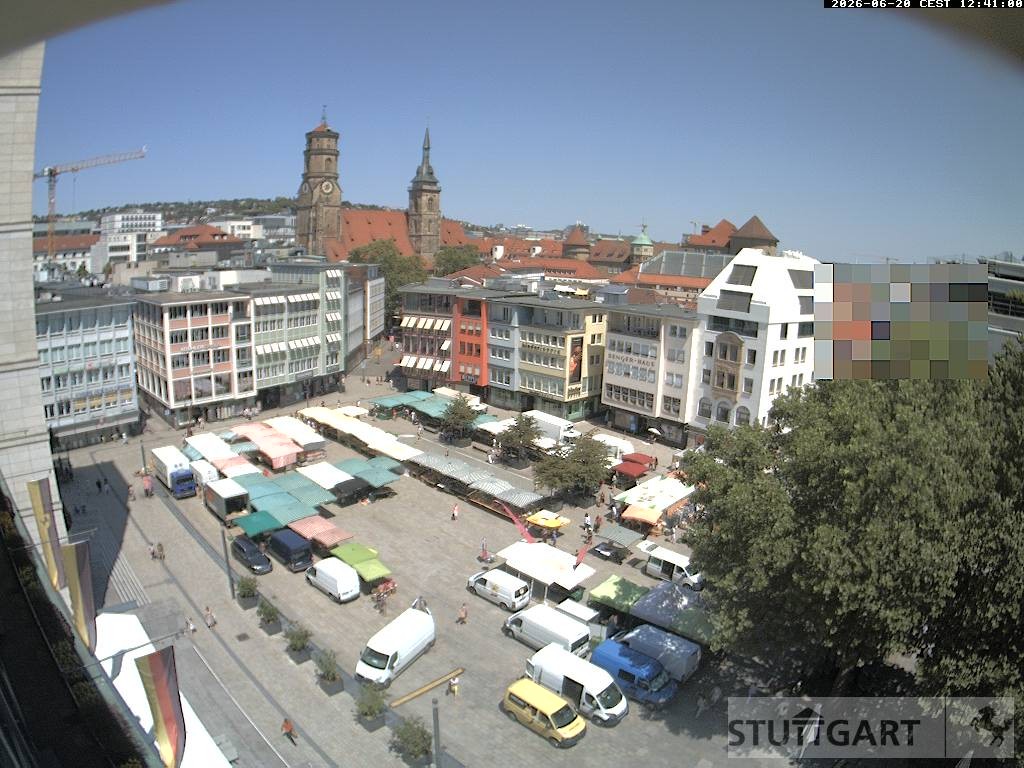 Archiv Foto Webcam Stuttgart: Marktplatz