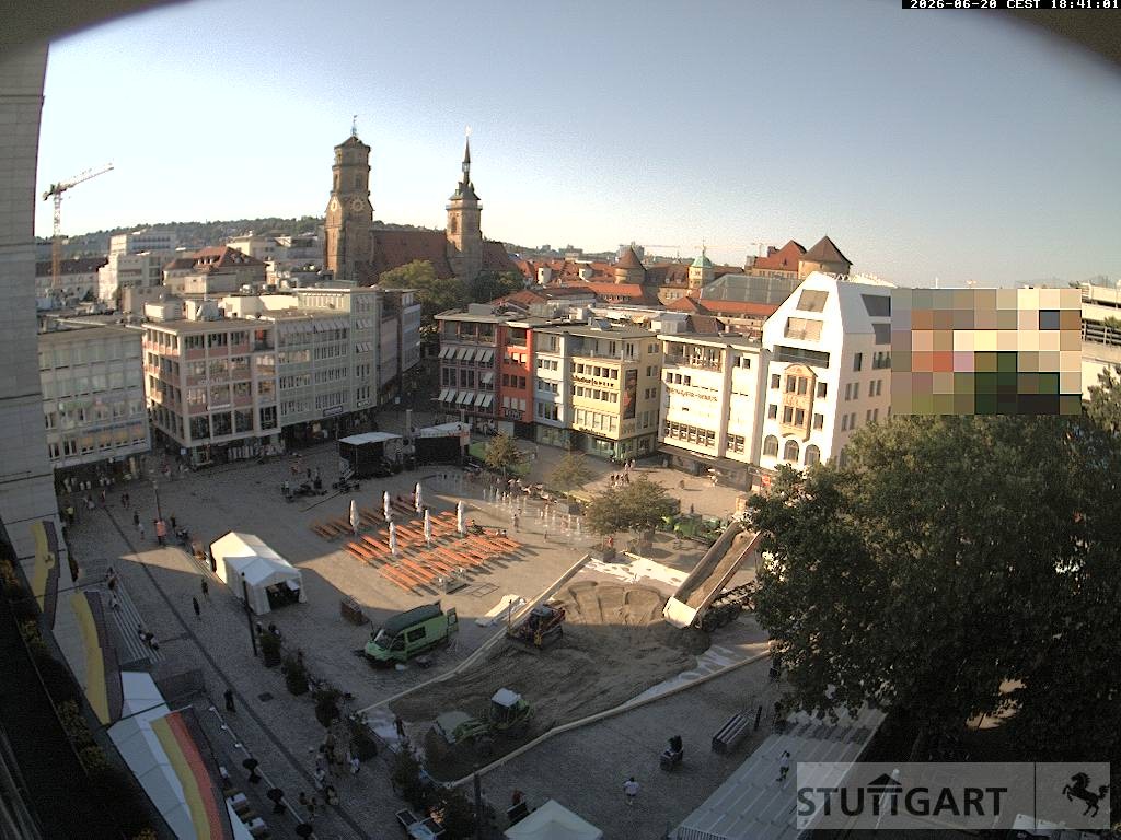 Archiv Foto Webcam Stuttgart: Marktplatz