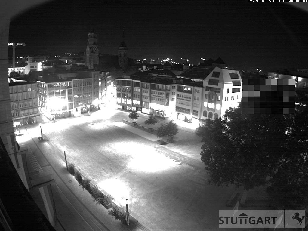 Archived image Webcam Stuttgart at the Market Square