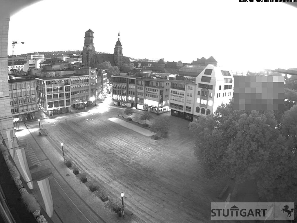 Archived image Webcam Stuttgart at the Market Square