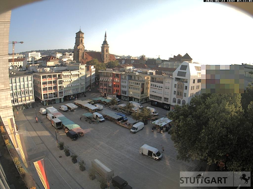 Archiv Foto Webcam Stuttgart: Marktplatz