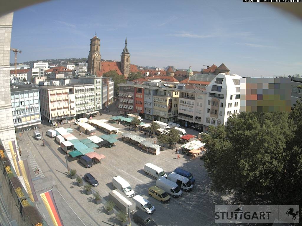 Archiv Foto Webcam Stuttgart: Marktplatz