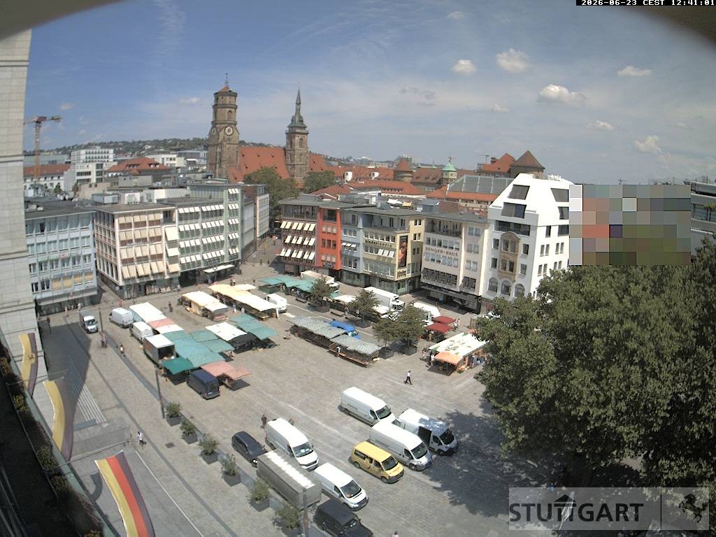 Archiv Foto Webcam Stuttgart: Marktplatz