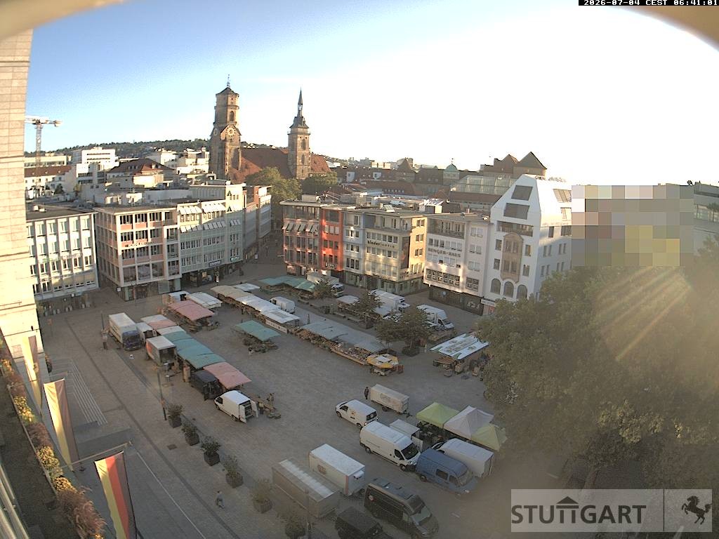 Archiv Foto Webcam Stuttgart: Marktplatz