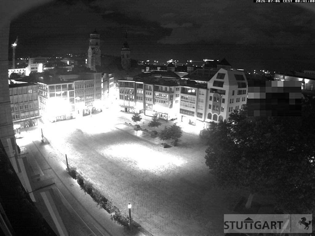 Archived image Webcam Stuttgart at the Market Square
