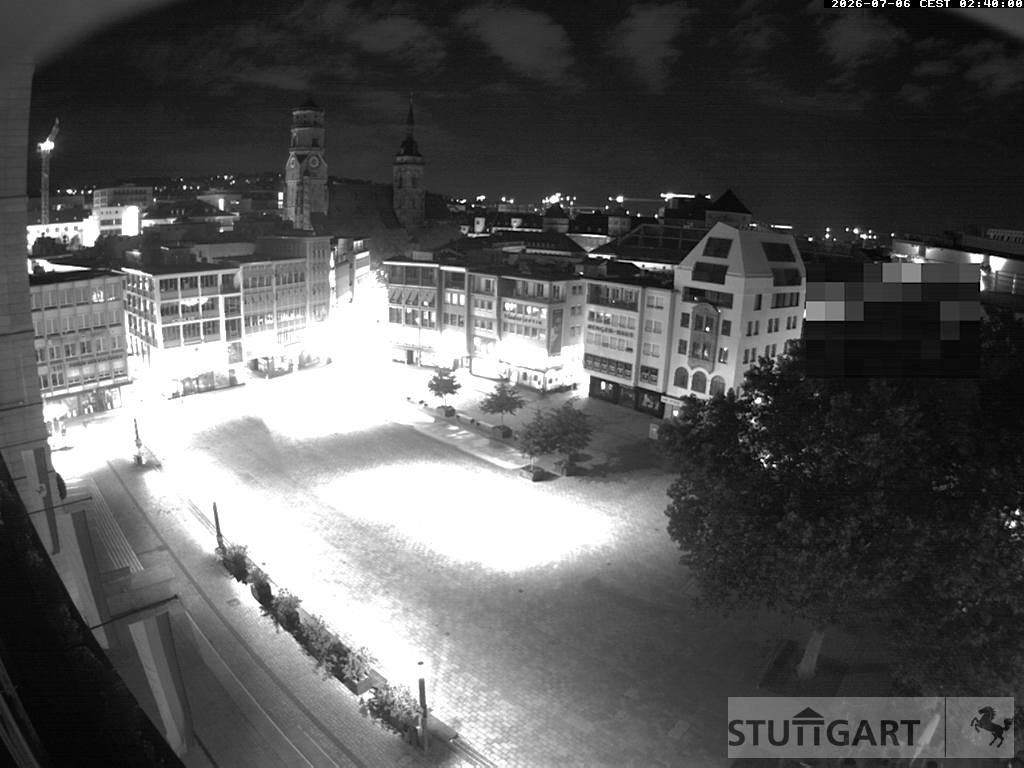 Archived image Webcam Stuttgart at the Market Square