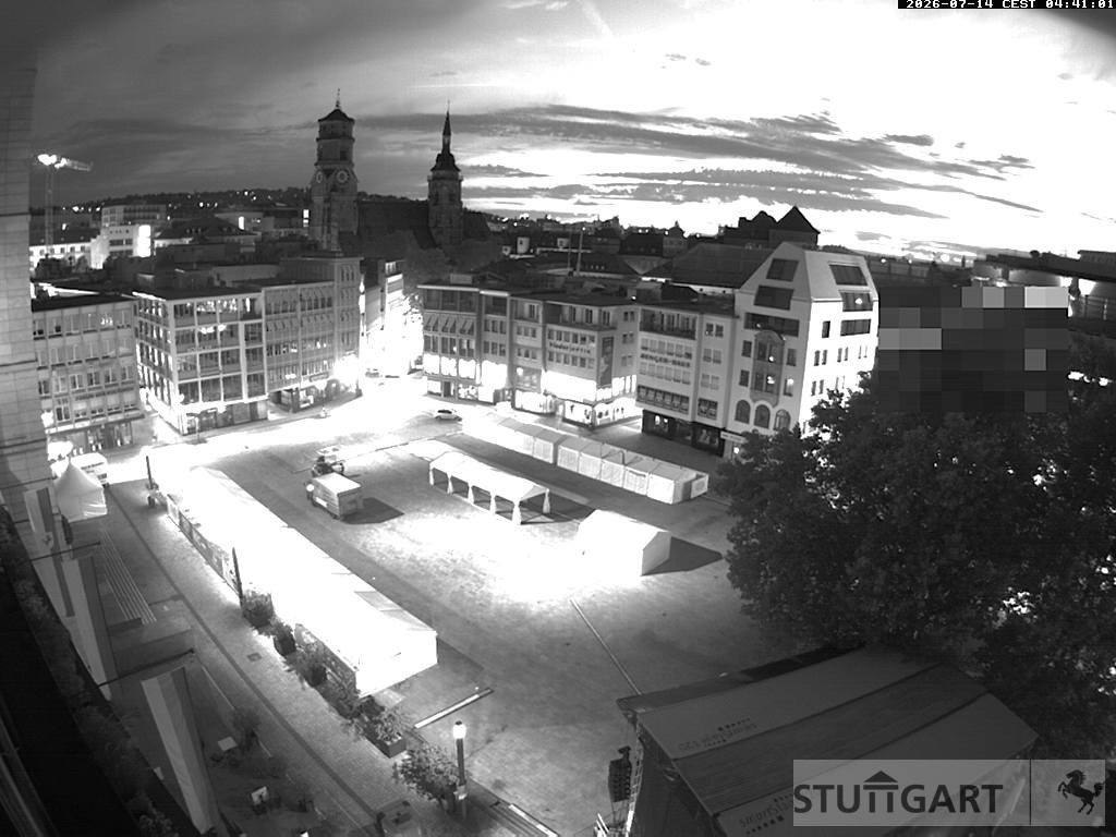 Archiv Foto Webcam Stuttgart: Marktplatz