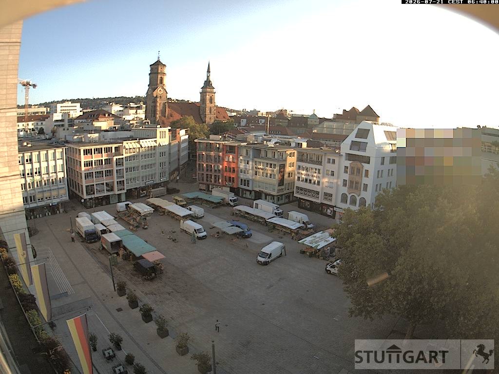 Archiv Foto Webcam Stuttgart: Marktplatz