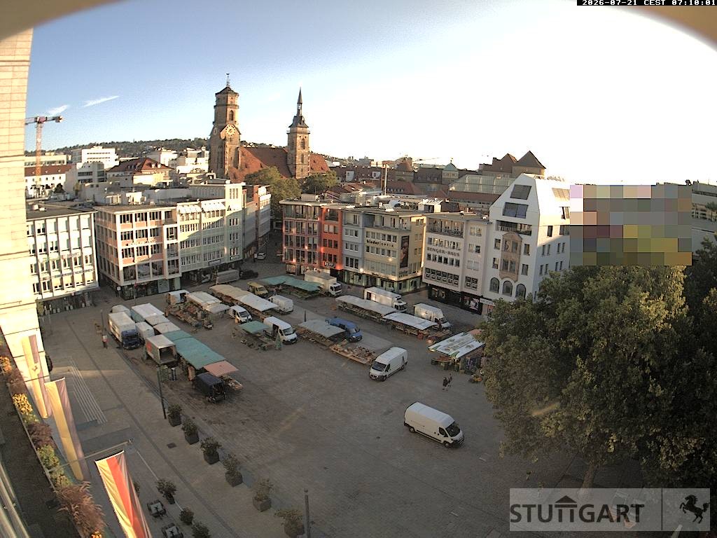 Archiv Foto Webcam Stuttgart: Marktplatz