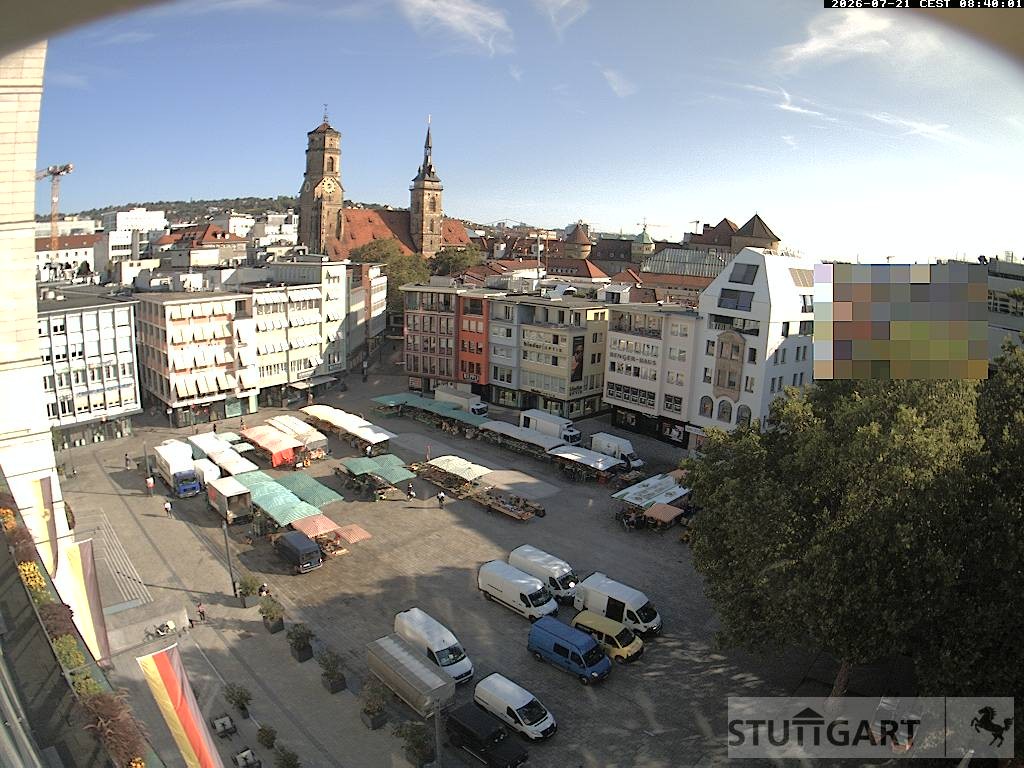 Archiv Foto Webcam Stuttgart: Marktplatz
