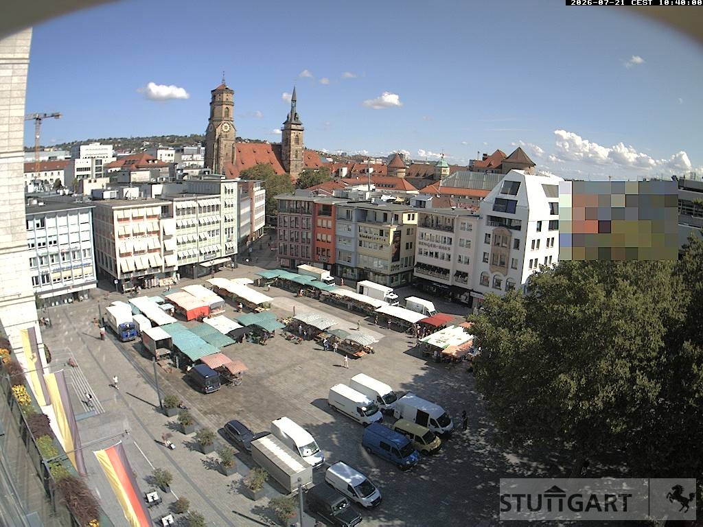Archiv Foto Webcam Stuttgart: Marktplatz