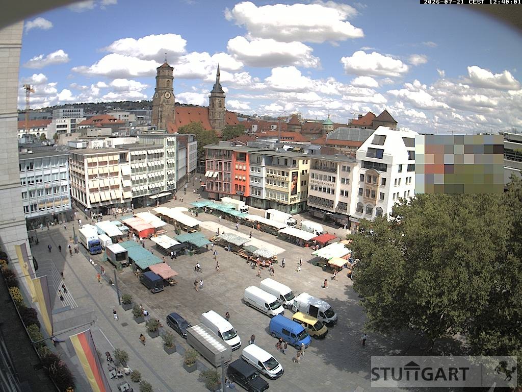 Archiv Foto Webcam Stuttgart: Marktplatz