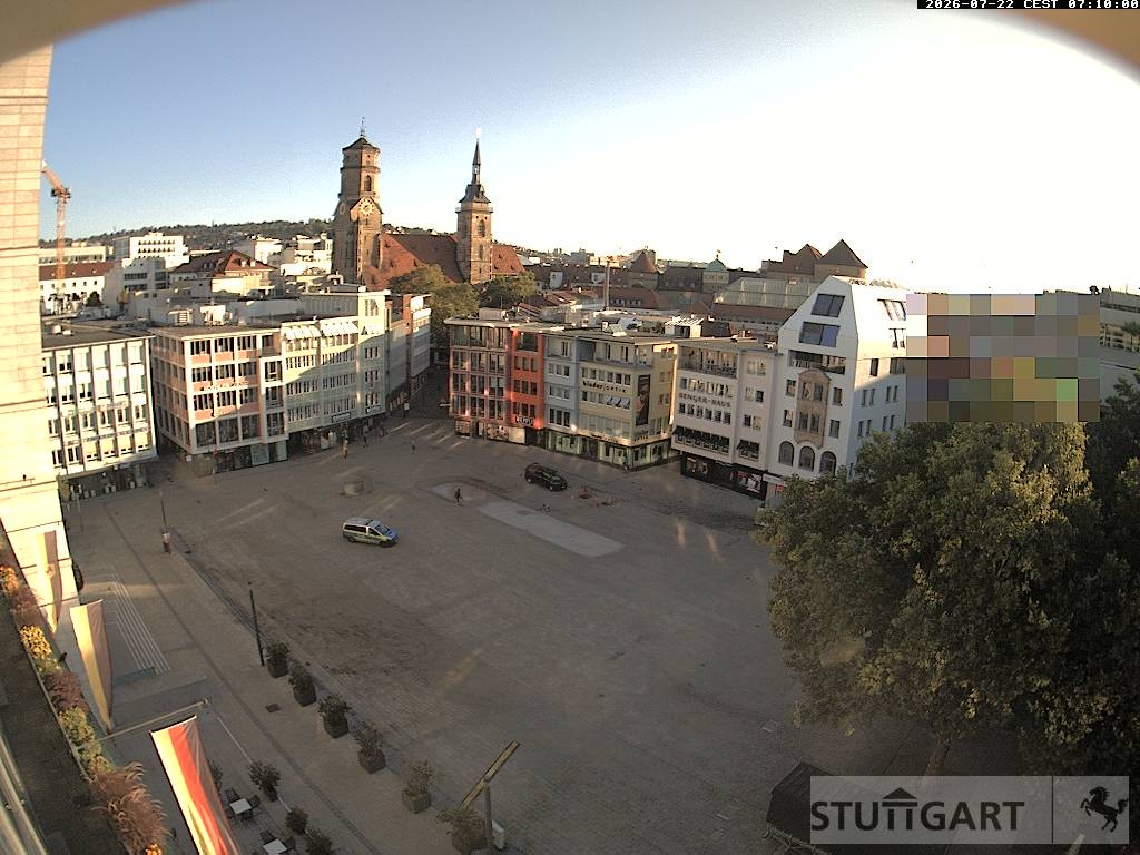 Archived image Webcam Stuttgart at the Market Square