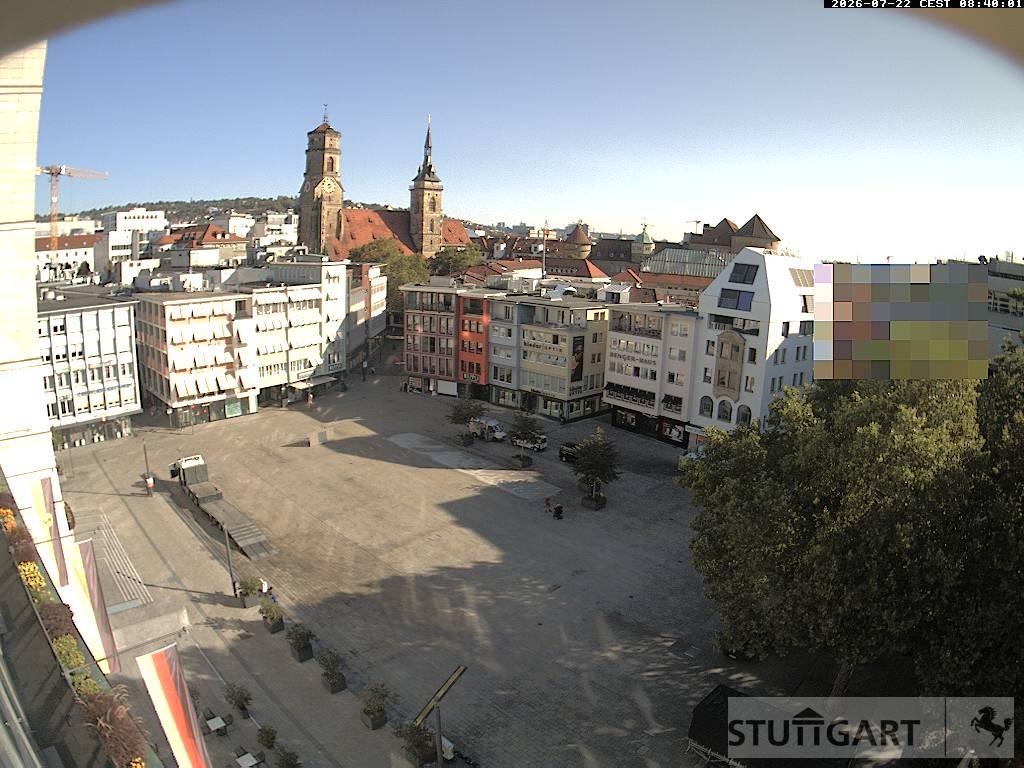 Archived image Webcam Stuttgart at the Market Square