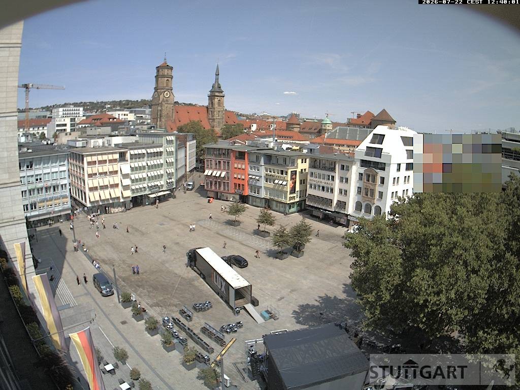 Archiv Foto Webcam Stuttgart: Marktplatz