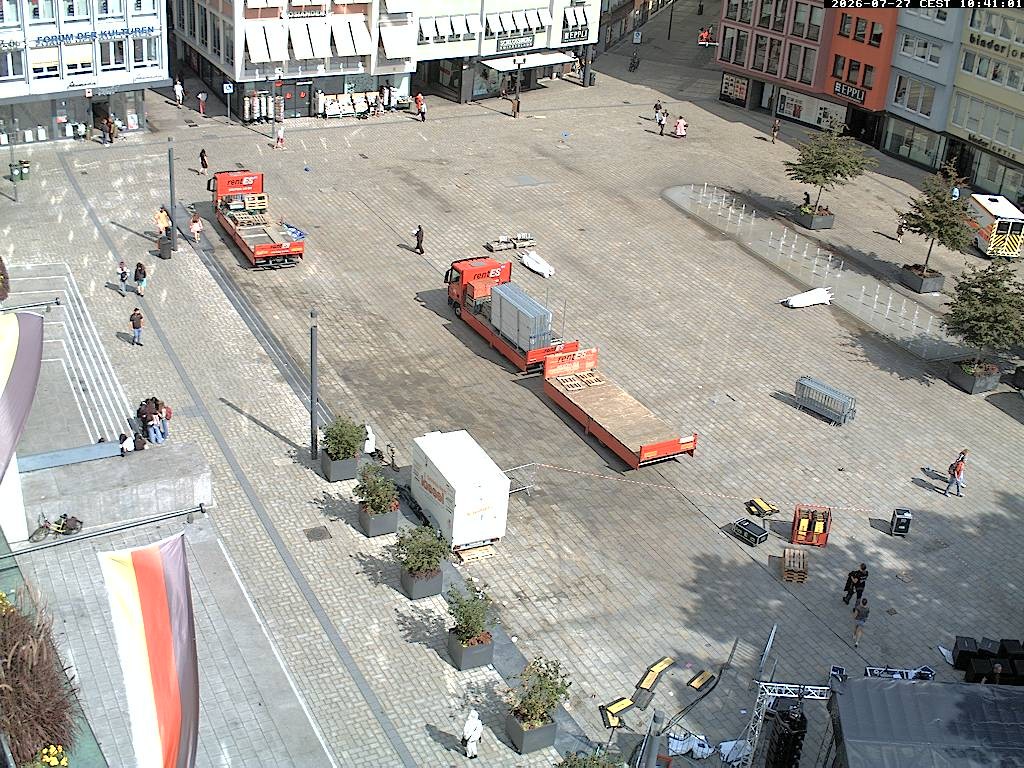 Archiv Foto Webcam Stuttgart: Marktplatz