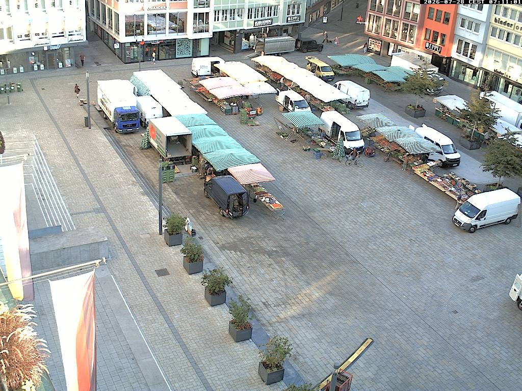 Archiv Foto Webcam Stuttgart: Marktplatz