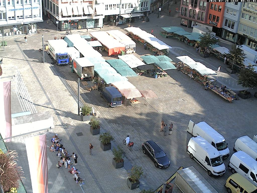 Archiv Foto Webcam Stuttgart: Marktplatz